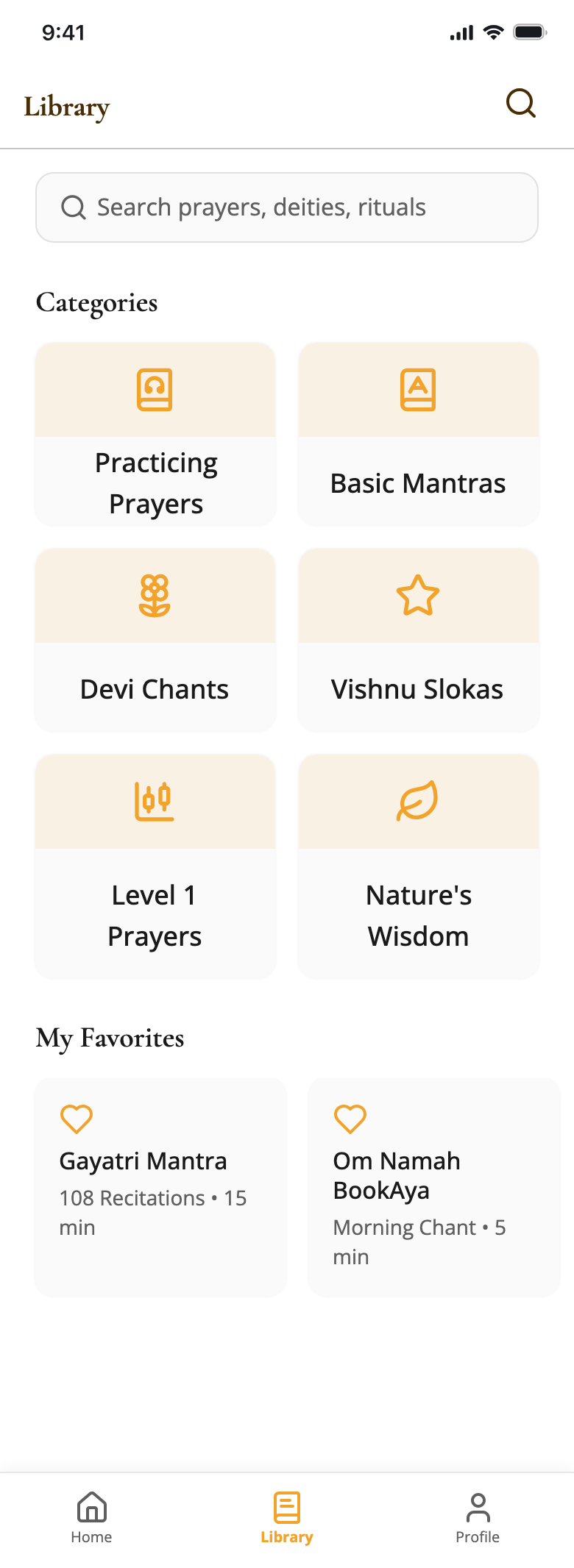 Prayer app - Library